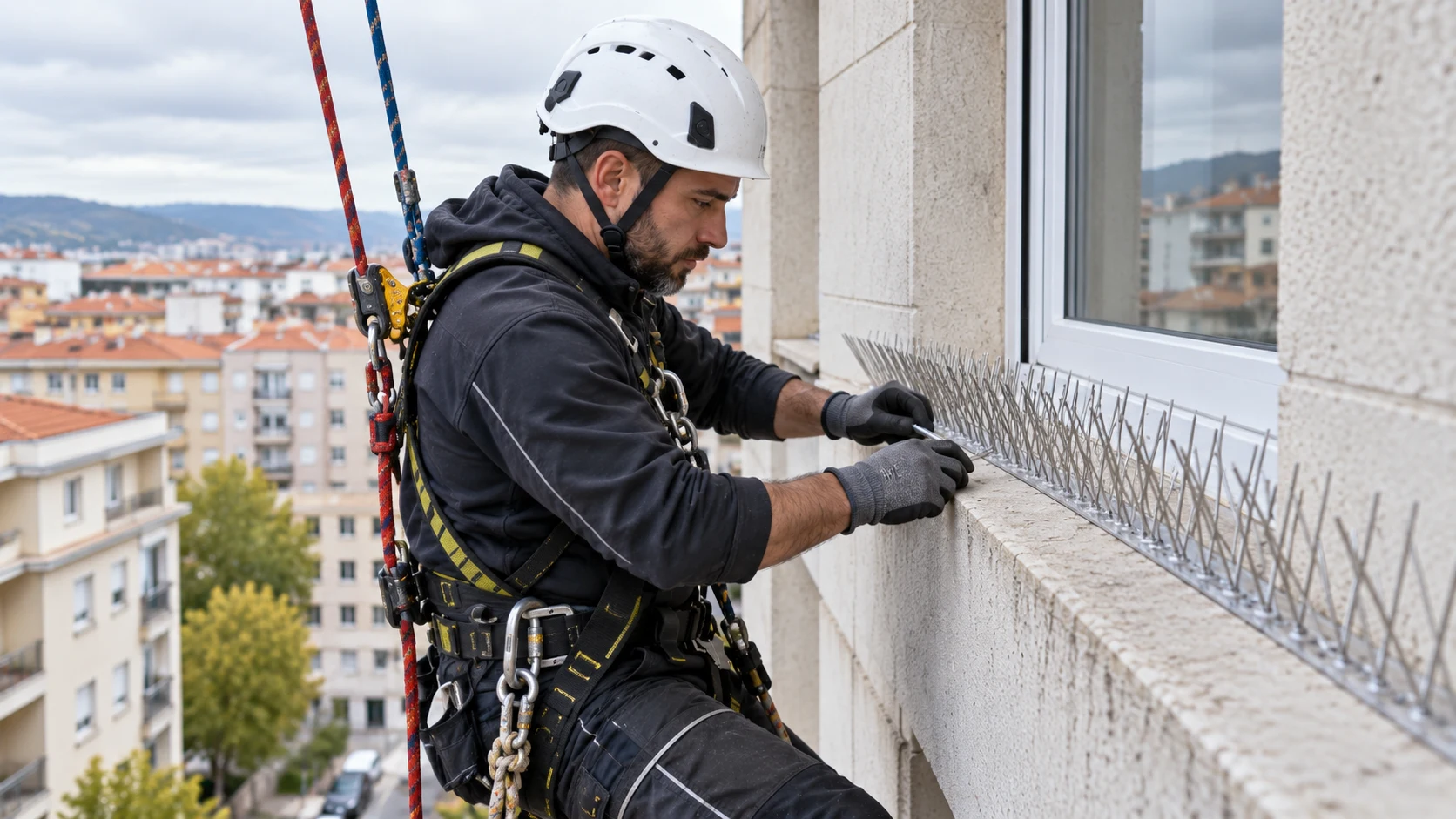 Sistemas antiaves en fachadas y patios en Avilés